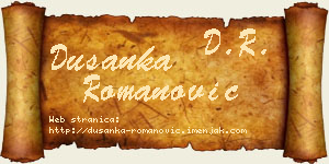 Dušanka Romanović vizit kartica